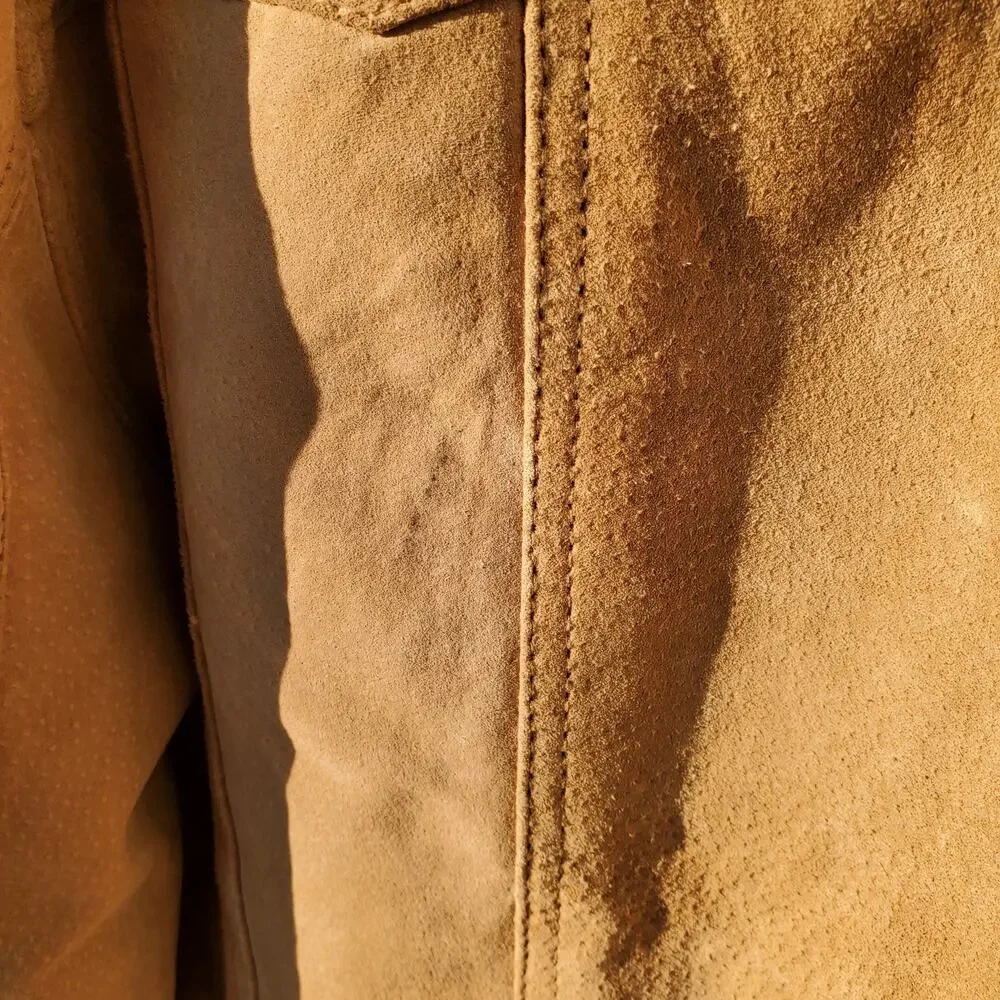 Wilsons Leather Stiffed Suede Faux Shearling Lined Jacket - Women's Medium - Picture 7 of 7